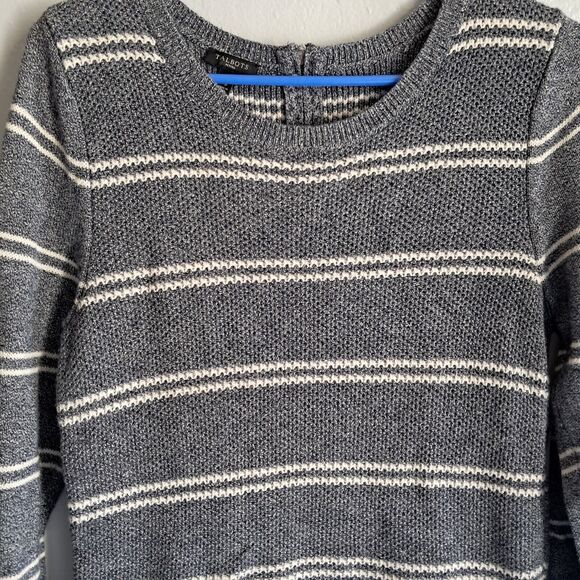 Talbots Sweaters - Talbots Sweater Women's Petite MP Gray White Long Sleeves Pullover Stretch
